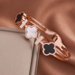 Rose Gold-Plated Stainless Steel Bangle-Style Bracelet