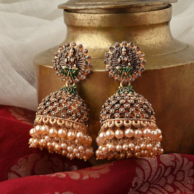 Gold Plated Classic Jhumkas Earrings