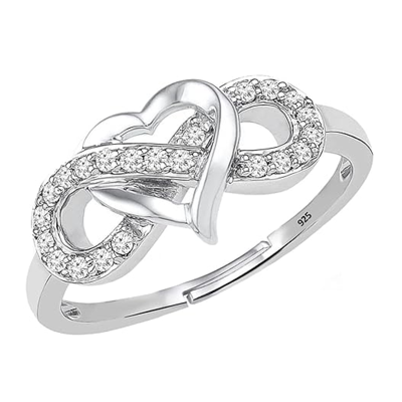 Sterling Silver Rings for Women, Infinity Ring for Women