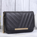 PU Structured Sling Bag with Quilted