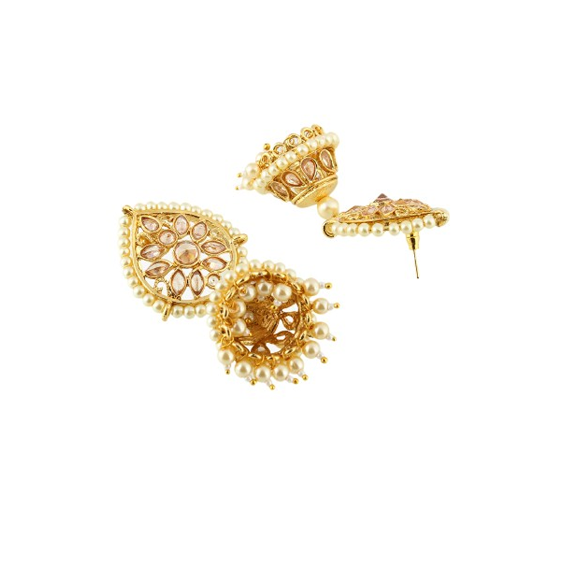 Gold-Plated Dome Shaped Jhumkas