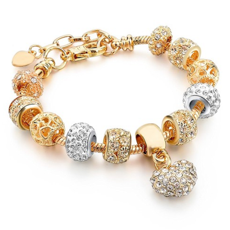 Gold-Plated Handcrafted Charm Bracelet