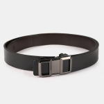 Men Black Leather Formal Belt