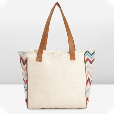 Geometric Design Structured Shoulder Bag with Tasselled Detail