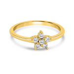 925 Sterling Silver Gold Plated Blossoming Beauty Finger Ring