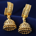 Gold-Plated Circular Jhumkas Earrings