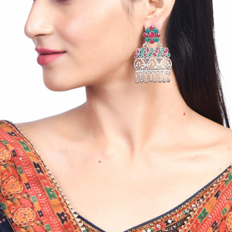 Multicoloured Contemporary Drop Earrings