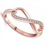 Rose Gold Plated Illuminating Adjustable Infinity Love Finger Ring