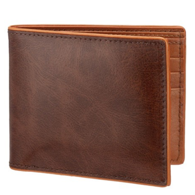 Men Brown Genuine Leather Wallet