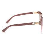 Women Half Rim Square Sunglasses