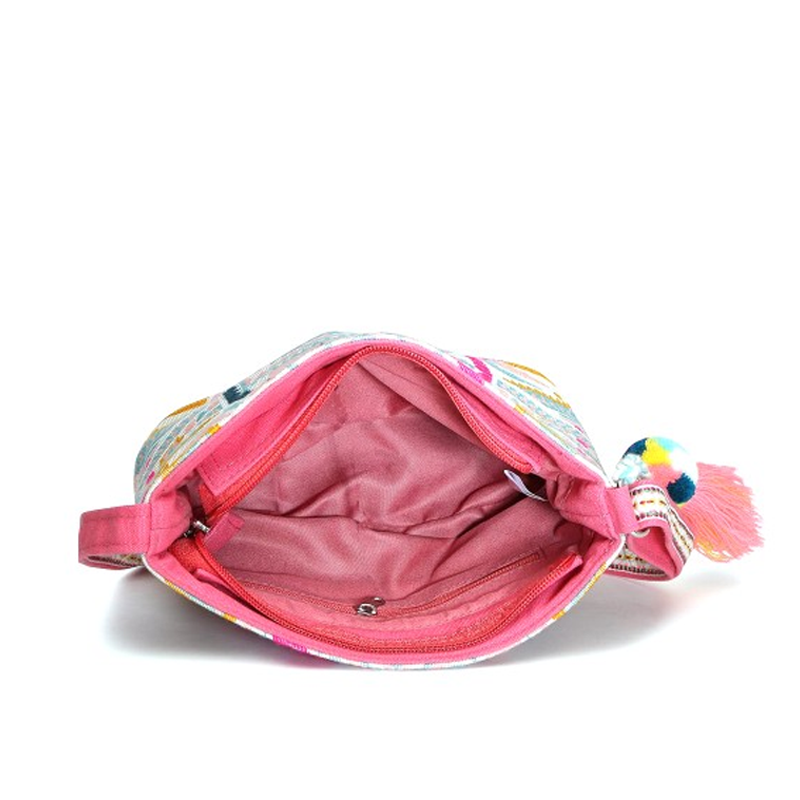Women Geometric Printed Crossbody Cotton Sling Bag