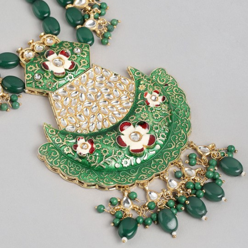 Gold-Plated Kundan Jewellery Set
