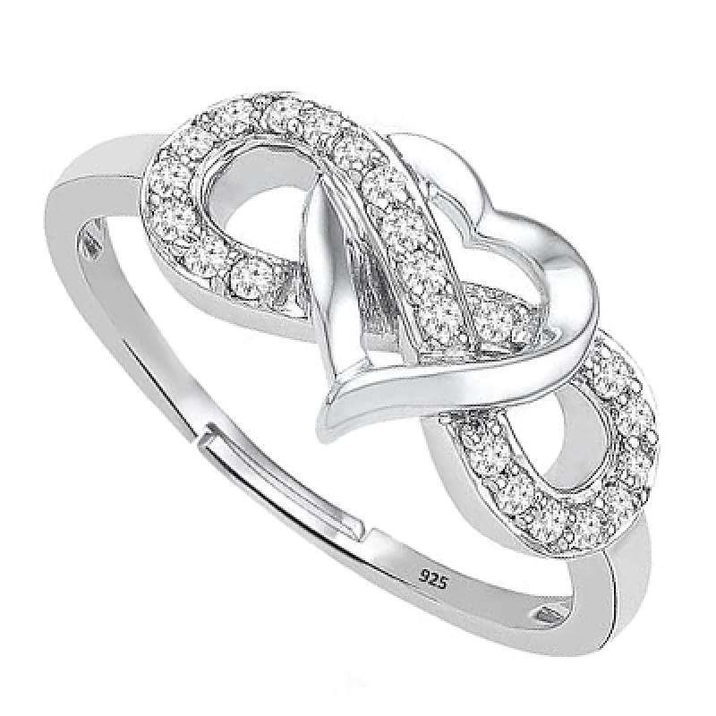 Sterling Silver Rings for Women, Infinity Ring for Women
