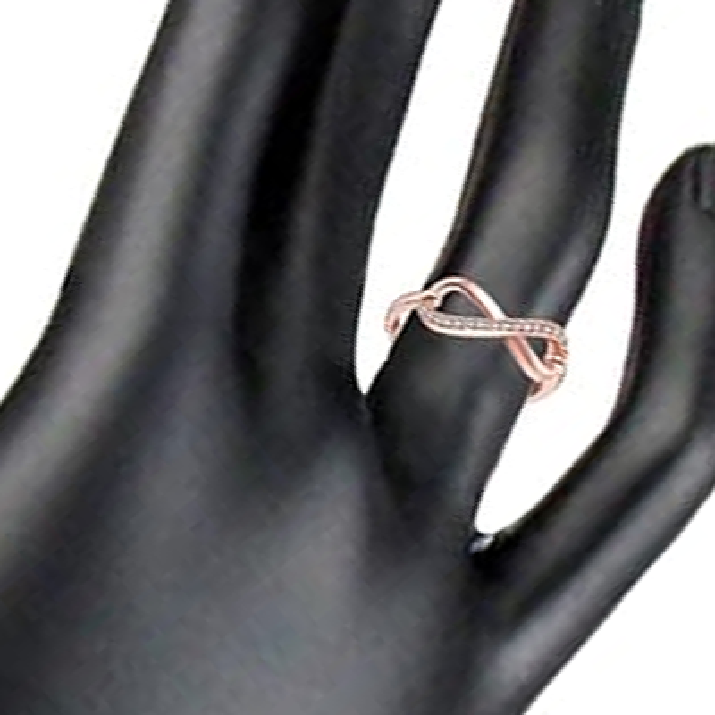 Rose Gold Plated Illuminating Adjustable Infinity Love Finger Ring